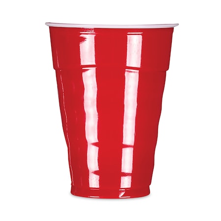 Hefty Easy Grip Disposable Plastic Party Cups, 9 oz, Red, PK600 PAC C20950